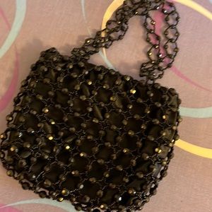 Small black beaded bag